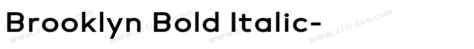 Brooklyn Bold Italic字体转换